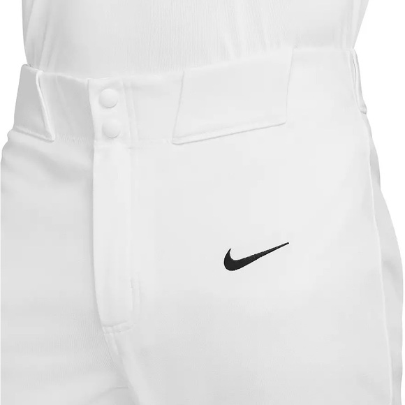 Nike Men’s White Baseball Pants with Black Swoosh - Picture 3 of 9